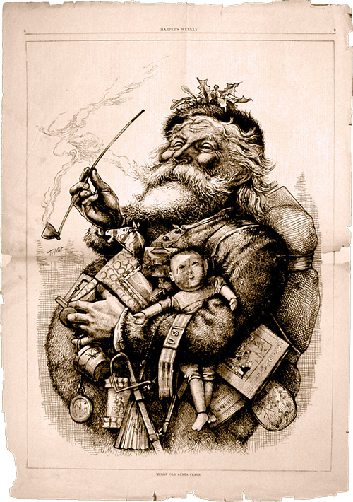 Самый известный рисунок Томаса Наста, «Веселый старый Санта-Клаус»