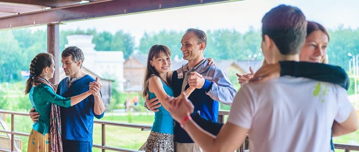 Преподаватели школы танцев Ильи Филиппова на мастер-классе по сальсе и аргентинскому танго