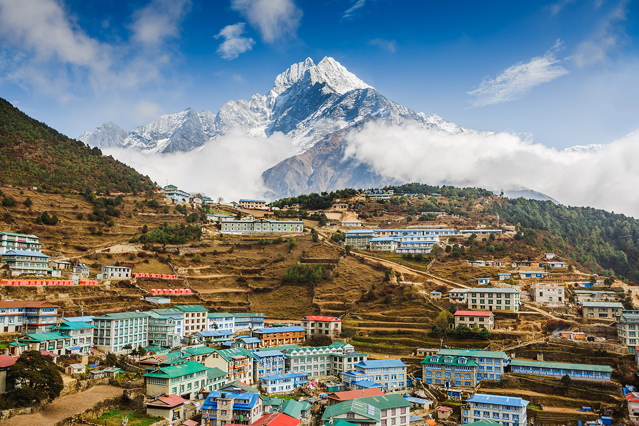 Город Лукла в Непале